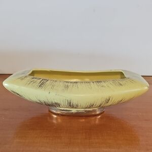 INARCO Harvest Gold E640 Oval Brushed Low Planter Vase